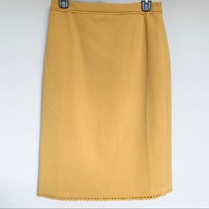 🔥 NWOT Ann Taylor Pencil Skirt Yellow Size 2